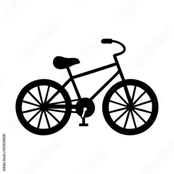 Fototapeta bicycle icon, bicycle line art - simple line art of bicycle, perfect for bicycle logos and icons