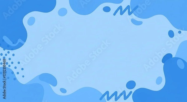 Obraz Liquid Blue Dreams: Abstract Vector Art AI Generated