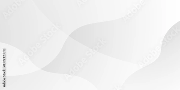 Obraz Abstract minimalist white and gray wave modern background. texture white pattern. vector illustration