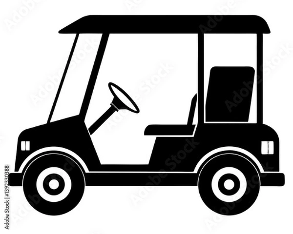 Fototapeta Golf Cart Silhouette Vector & Sport Vehicle SVG