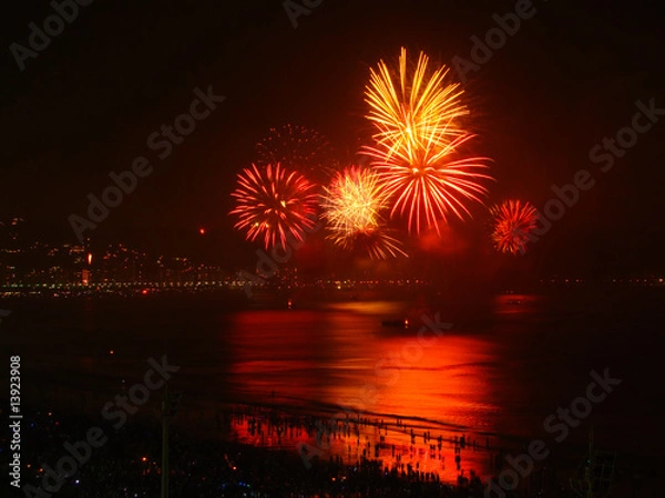 Obraz fireworks on the beach