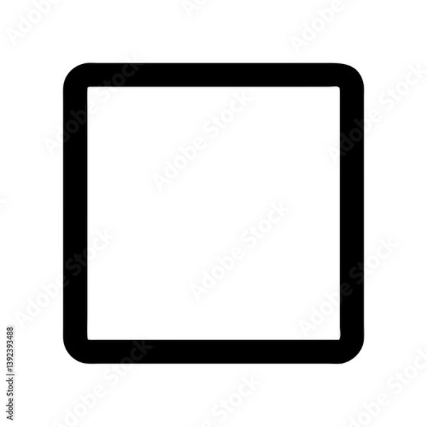 Obraz Empty Square Representing Selection or Checkbox Icon Design