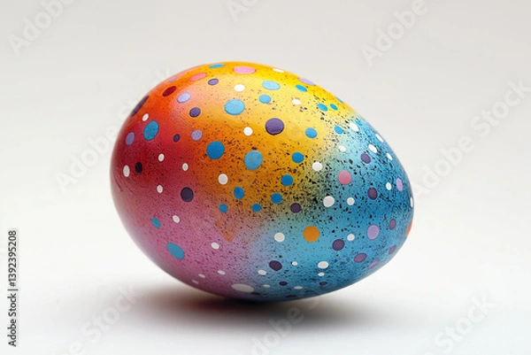 Obraz colorful easter egg isolated on white background