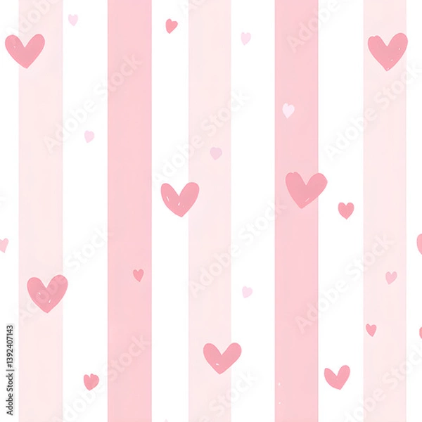 Obraz pink hearts background