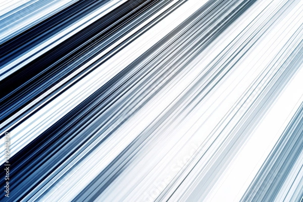 Fototapeta Abstract blue and white lines creating dynamic perspective