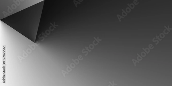Obraz black paper background, geometric paper, dark wall design 