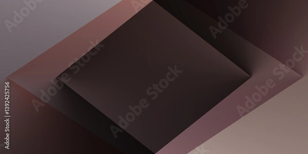 Fototapeta abstract geometric background, brown paper, dark geometric 