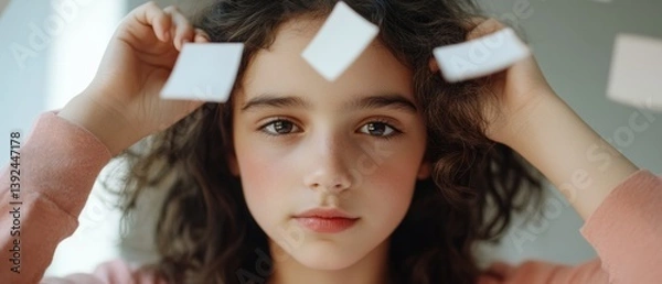 Fototapeta Mindful Literacy Gen Z Learning Revolution - Dyslexia Awareness and Spring Reading Challenge for Empowered Young Creators
