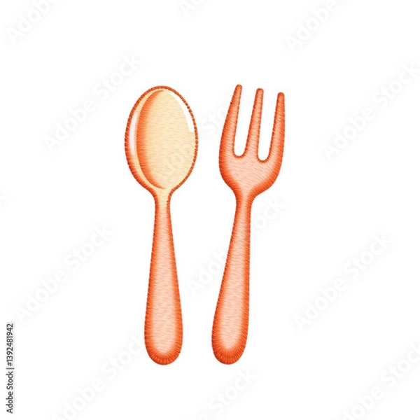 Obraz plastic fork and spoon