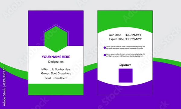 Obraz Unique ID Card Design Template Layout