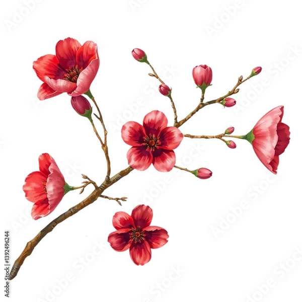Obraz pink cherry blossom