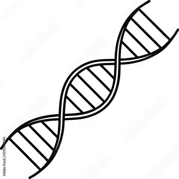 Fototapeta dna helix on white background