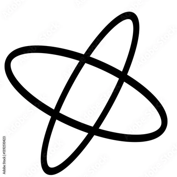 Obraz atom symbol on white background