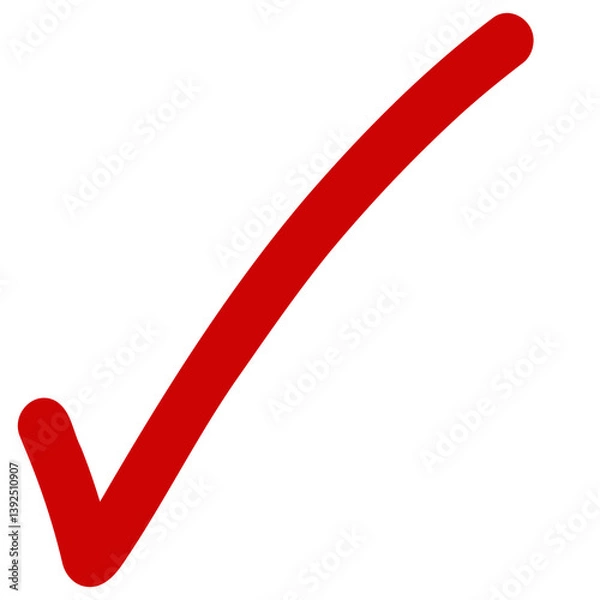 Obraz red check mark