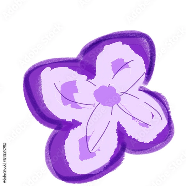 Obraz violet flower isolated on white