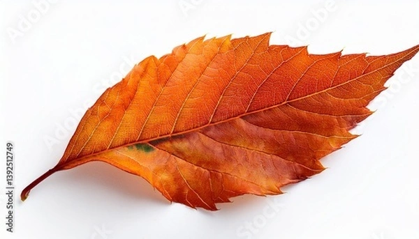 Obraz orange fall leaf isolated on a white background