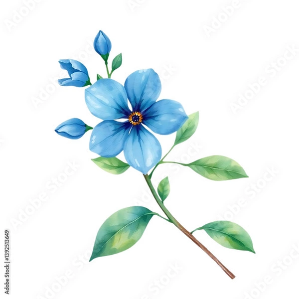 Obraz blue flower isolated on white background