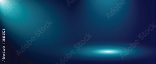 Obraz Dark Blue Abstract Background with Soft Light Beams