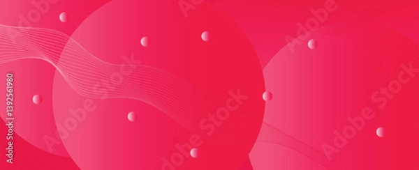 Fototapeta abstract red background with bubbles. Abstract cosmic background, fluid blue and purple gradients, glowing white dots, flowing wavy lines