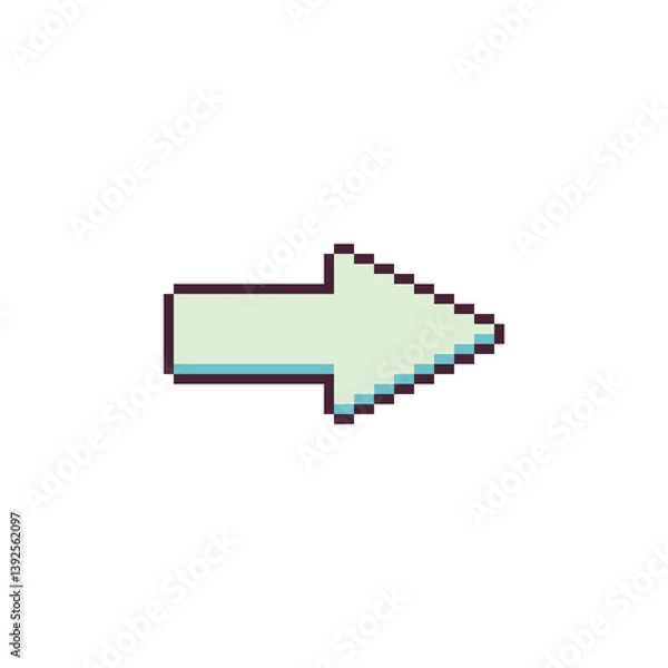 Fototapeta Cursor pixel art icons set, pointer, mouse arrow, design for logo, web, mobile app, badges and patches. isolated vector illustration. 8-bit.