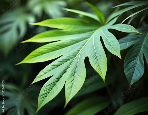 Fototapeta macro view of Green  leaves background