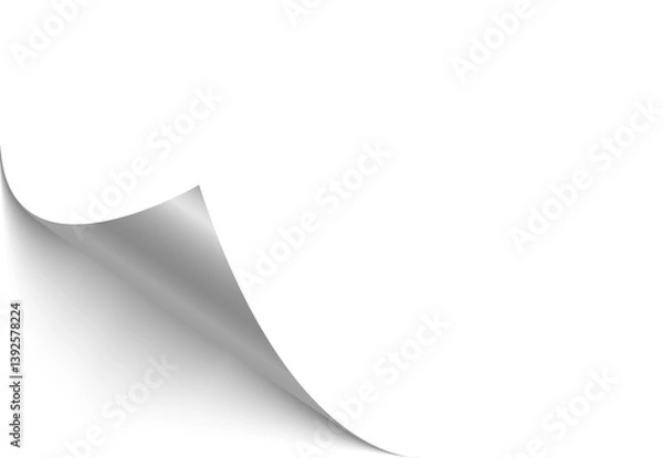 Fototapeta png folded sheet blank empty isolated paper white design vector background corner message page realistic shadow element illustration template document graphic note wrinkle edge office set shape space 