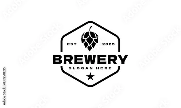 Obraz brewery logo vector illustration, craft beer logo template