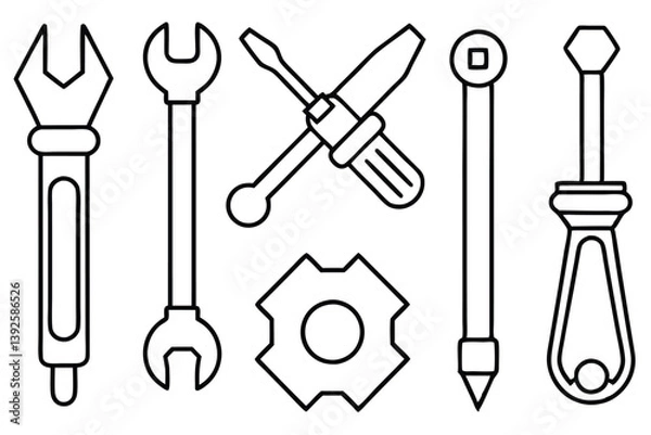Fototapeta Precision Line Art Depicting Fine-Tuned Elements of Exact Calculation