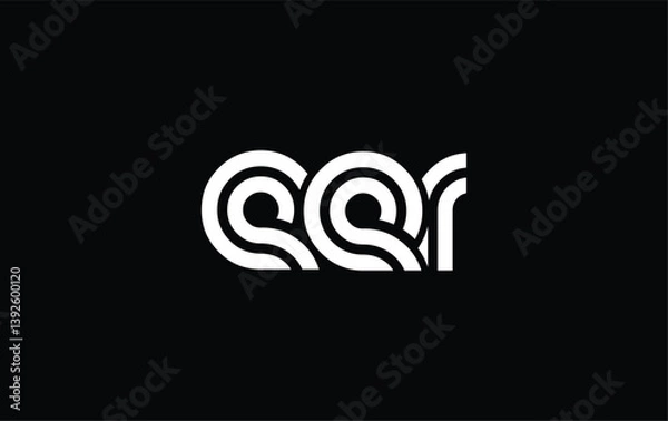 Fototapeta EER Creative Unique Modern Letter Logo Design. Stylized logo featuring a unique letter design, presenting abstract minimalist aesthetics and modern appeal.