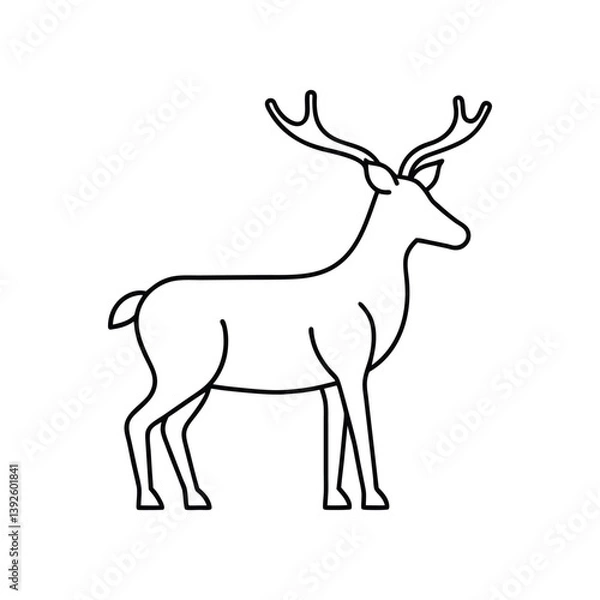 Fototapeta deer silhouette vector