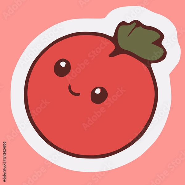 Obraz funny cartoon tomato