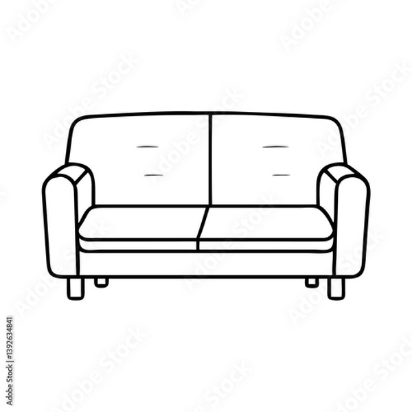 Fototapeta sofa icon, sofa vector illustration-simple illustration of sofa, perfect for sofa logos and icons