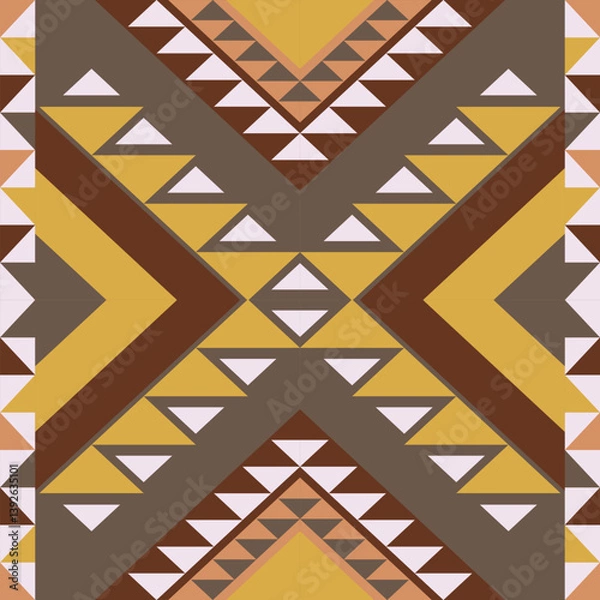 Obraz Seamless Geometric Triangle Pattern with Bold Shapes and Symmetrical Composition for Modern Design Projects