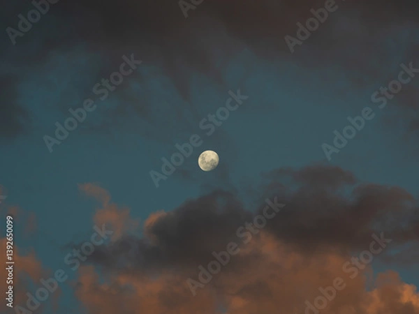 Obraz moon and clouds