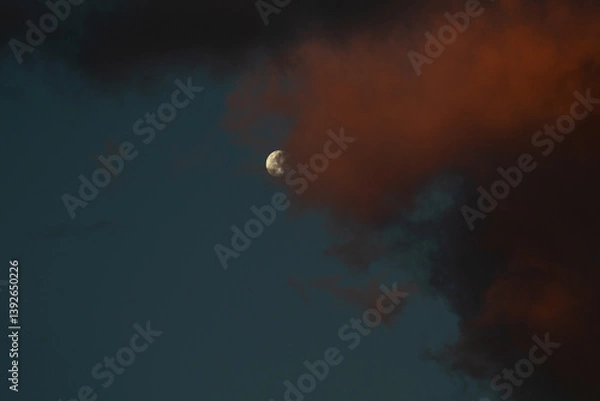 Obraz moon and clouds