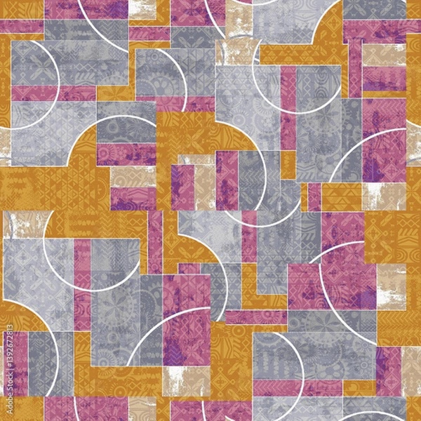 Fototapeta geomatics multicoloured pattern