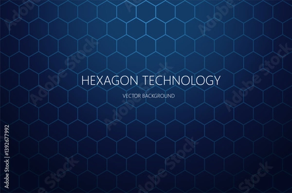 Fototapeta Hexagon pattern. Medical technology and chemical design. Geometric abstract background with hexagons. Vector illustration