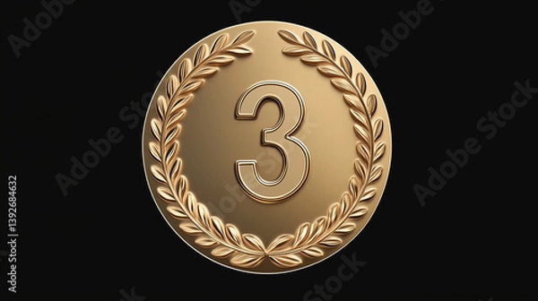 Obraz gold coin with dollar sign, three