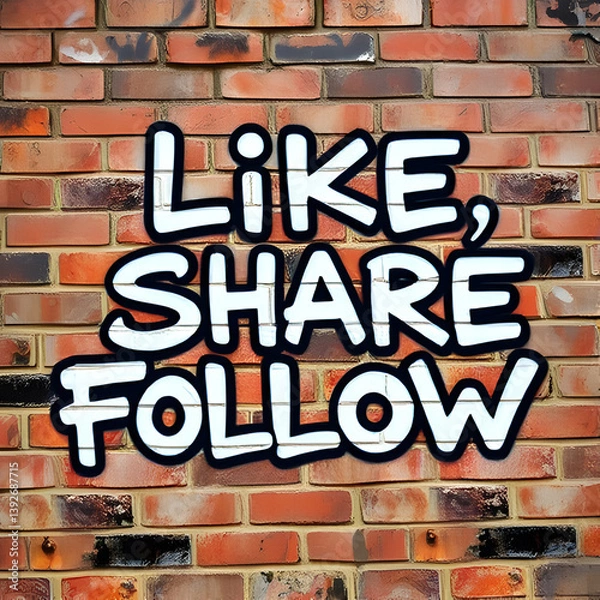 Fototapeta like share follow concept