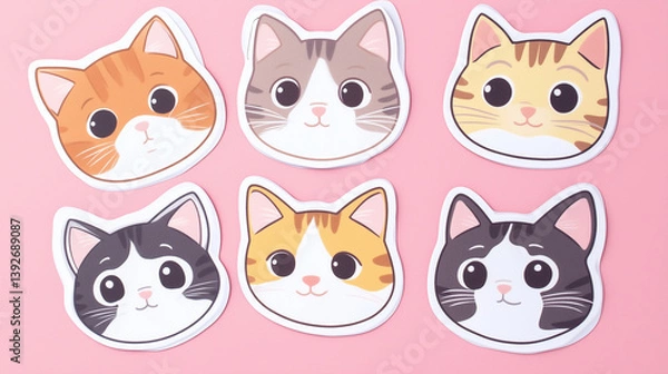 Fototapeta set of funny animals