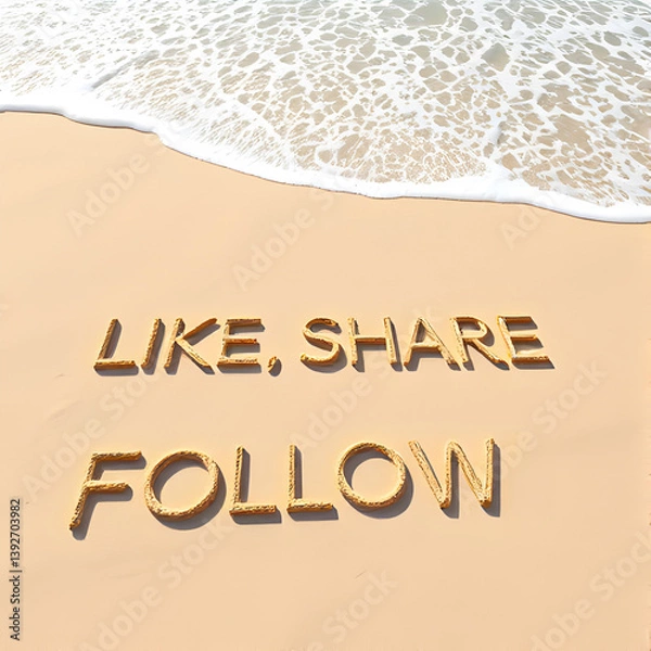 Fototapeta like share follow concept