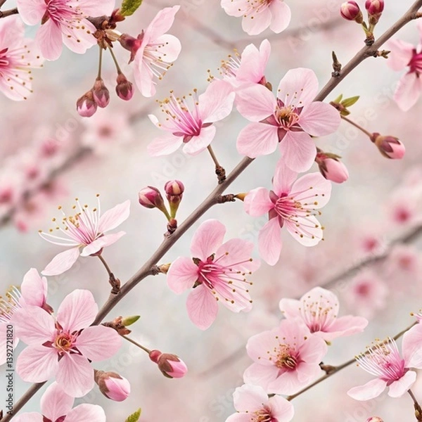 Obraz pink cherry blossoms