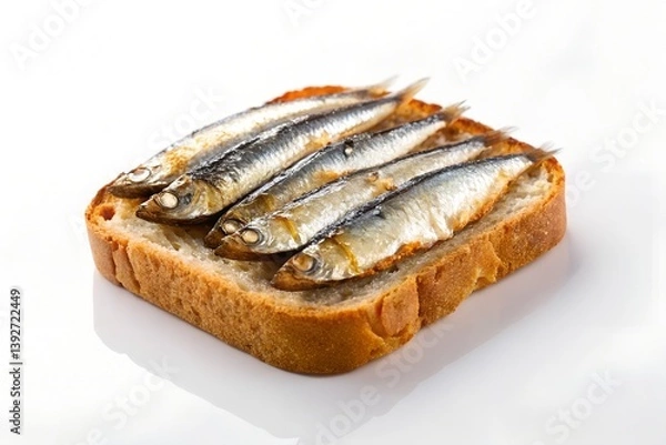 Obraz Tinned Sardines on Toasted Sourdough