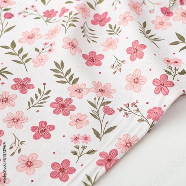 Obraz pink flower on a fabric