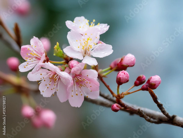 Obraz name: cherry blossom branch close-up,