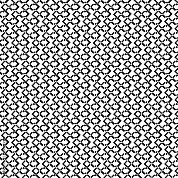 Fototapeta Intricate Diamond Grid Pattern - Black and White Geometric Design
