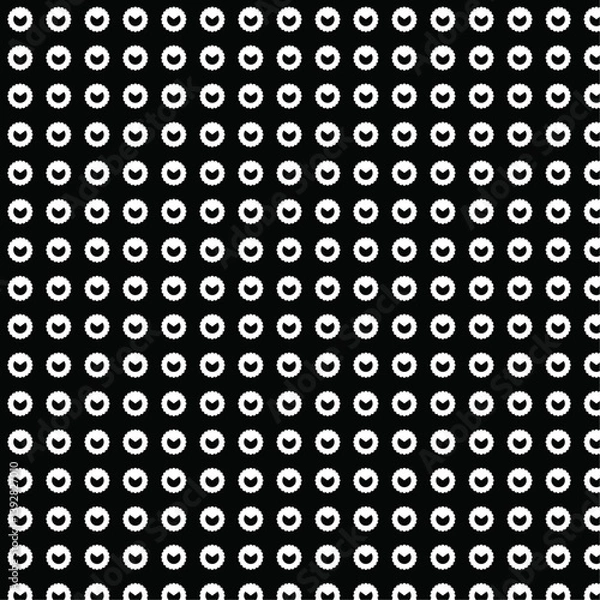 Fototapeta Stylized C Dot Pattern - Black and White Geometric Design