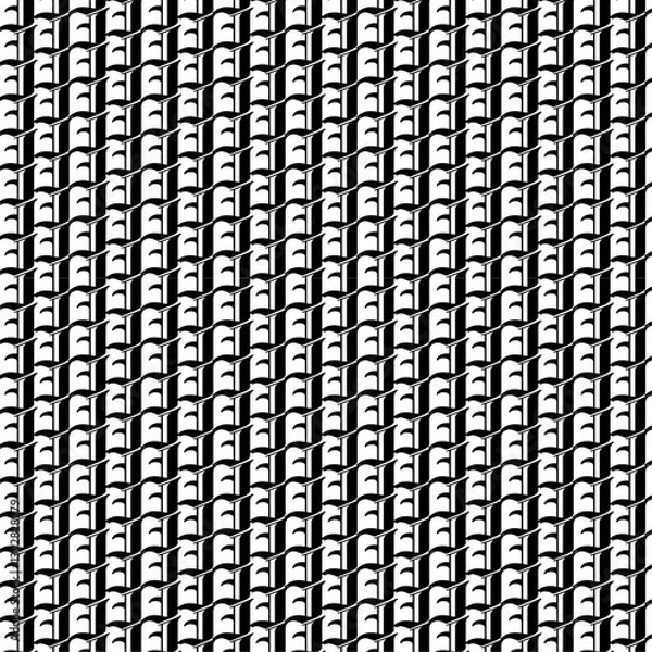 Fototapeta Stylized F Pattern - Black and White Geometric Design