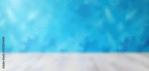 Obraz Soft blue blurred studio wall backdrop, abstract, dreamy texture, blurry, backdrop, calm