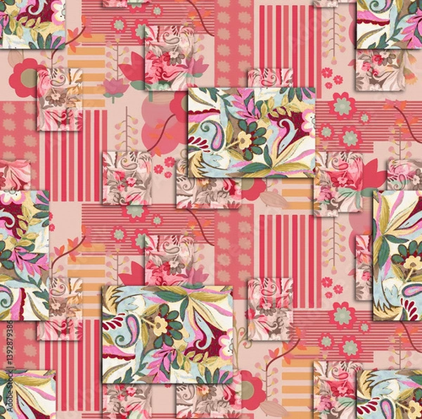 Obraz seamless pattern with colorful flowers